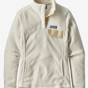 White Womens Patagonia Fleece pullover